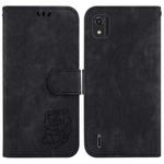 For Nokia C2 2nd Edition Little Tiger Embossed Leather Phone Case(Black)