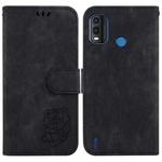 For Nokia G11 Plus Little Tiger Embossed Leather Phone Case(Black)