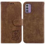 For Nokia G42 Little Tiger Embossed Leather Phone Case(Brown)