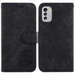 For Nokia G60 Little Tiger Embossed Leather Phone Case(Black)