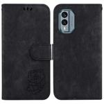 For Nokia X30 Little Tiger Embossed Leather Phone Case(Black)