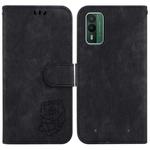 For Nokia XR21 Little Tiger Embossed Leather Phone Case(Black)