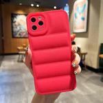 For iPhone 12 Pro Eiderdown Airbag Frosted TPU Phone Case(Red)