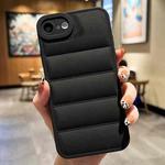 For iPhone SE 2022 / SE 2020 Eiderdown Airbag Frosted TPU Phone Case(Black)