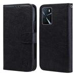 For OPPO A16 / A16S / A54S / A55 5G Skin Feeling Oil Leather Texture PU + TPU Phone Case(Black)