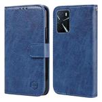 For OPPO A16 / A16S / A54S / A55 5G Skin Feeling Oil Leather Texture PU + TPU Phone Case(Dark Blue)