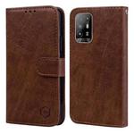 For OPPO A94 5G / A95 5G Skin Feeling Oil Leather Texture PU + TPU Phone Case(Brown)