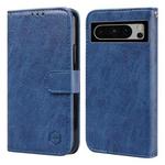 For Google Pixel 8 Pro Skin Feeling Oil Leather Texture PU + TPU Phone Case(Dark Blue)