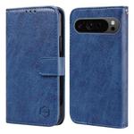 For Google Pixel 9 Skin Feeling Oil Leather Texture PU + TPU Phone Case(Dark Blue)