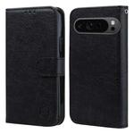 For Google Pixel 9 Pro Skin Feeling Oil Leather Texture PU + TPU Phone Case(Black)