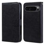 For Google Pixel 9 Pro XL Skin Feeling Oil Leather Texture PU + TPU Phone Case(Black)