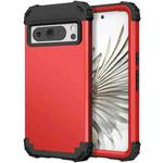 For Google Pixel 8 Pro 3 in 1 Shockproof PC + Silicone Phone Case(Red+Black)