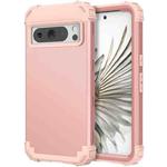 For Google Pixel 8 Pro 3 in 1 Shockproof PC + Silicone Phone Case(Rose Gold)