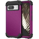 For Google Pixel 8 3 in 1 Shockproof PC + Silicone Phone Case(Dark Purple+Black)