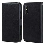 For Xiaomi Redmi 9A Skin Feeling Oil Leather Texture PU + TPU Phone Case(Black)