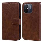 For Xiaomi Redmi 11A / 12C Skin Feeling Oil Leather Texture PU + TPU Phone Case(Brown)