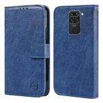 For Xiaomi Redmi Note 9 / 10X 4G Skin Feeling Oil Leather Texture PU + TPU Phone Case(Dark Blue)
