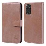 For Xiaomi Redmi Note 11 4G Global Skin Feeling Oil Leather Texture PU + TPU Phone Case(Champagne)