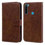 For Xiaomi Redmi Note 8 Skin Feeling Oil Leather Texture PU + TPU Phone Case(Brown)