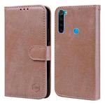 For Xiaomi Redmi Note 8 Skin Feeling Oil Leather Texture PU + TPU Phone Case(Champagne)