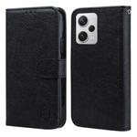 For Xiaomi Redmi Note 12 Pro+ 5G Skin Feeling Oil Leather Texture PU + TPU Phone Case(Black)