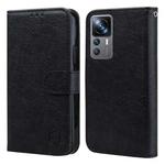 For Xiaomi 12T Pro Skin Feeling Oil Leather Texture PU + TPU Phone Case(Black)