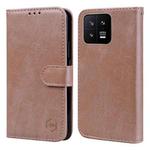 For Xiaomi 13 Skin Feeling Oil Leather Texture PU + TPU Phone Case(Champagne)