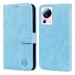 For Xiaomi 13 Lite Skin Feeling Oil Leather Texture PU + TPU Phone Case(Light Blue)