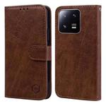 For Xiaomi 13 Pro Skin Feeling Oil Leather Texture PU + TPU Phone Case(Brown)