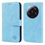 For Xiaomi 13 Ultra Skin Feeling Oil Leather Texture PU + TPU Phone Case(Light Blue)