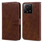 For Xiaomi 13T Pro Skin Feeling Oil Leather Texture PU + TPU Phone Case(Brown)