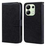 For Xiaomi Redmi Note 13 4G Skin Feeling Oil Leather Texture PU + TPU Phone Case(Black)