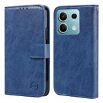 For Xiaomi Redmi Note 13 5G Skin Feeling Oil Leather Texture PU + TPU Phone Case(Dark Blue)