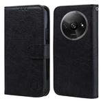 For Xiaomi Redmi A3 Skin Feeling Oil Leather Texture PU + TPU Phone Case(Black)