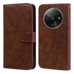 For Xiaomi Redmi A3 Skin Feeling Oil Leather Texture PU + TPU Phone Case(Brown)