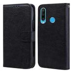 For Huawei P30 Lite / Nova 4E Skin Feeling Oil Leather Texture PU + TPU Phone Case(Black)