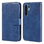 For Huawei P30 Pro Skin Feeling Oil Leather Texture PU + TPU Phone Case(Dark Blue)