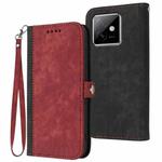 For Honor X60 GT Side Buckle Double Fold Hand Strap Leather Phone Case(Red)