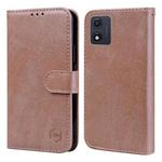 For Motorola Moto E13 Skin Feeling Oil Leather Texture PU + TPU Phone Case(Champagne)