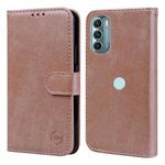 For Motorola Moto G Stylus 5G 2022 Skin Feeling Oil Leather Texture PU + TPU Phone Case(Champagne)