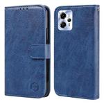 For Motorola Moto G13 / G23 Skin Feeling Oil Leather Texture PU + TPU Phone Case(Dark Blue)