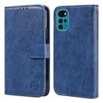 For Motorola Moto G22 Skin Feeling Oil Leather Texture PU + TPU Phone Case(Dark Blue)