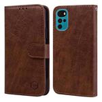 For Motorola Moto G22 Skin Feeling Oil Leather Texture PU + TPU Phone Case(Brown)