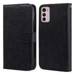 For Motorola Moto G42 Skin Feeling Oil Leather Texture PU + TPU Phone Case(Black)