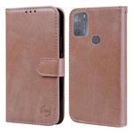 For Motorola Moto G50 Skin Feeling Oil Leather Texture PU + TPU Phone Case(Champagne)