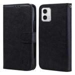 For Motorola Moto G73 Skin Feeling Oil Leather Texture PU + TPU Phone Case(Black)