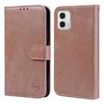 For Motorola Moto G73 Skin Feeling Oil Leather Texture PU + TPU Phone Case(Champagne)