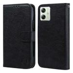 For Motorola Moto G54 Skin Feeling Oil Leather Texture PU + TPU Phone Case(Black)