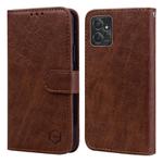 For Motorola Moto G Power 2023 Skin Feeling Oil Leather Texture PU + TPU Phone Case(Brown)