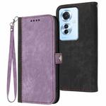 For OPPO Reno11 F / F25 Pro Side Buckle Double Fold Hand Strap Leather Phone Case(Purple)
